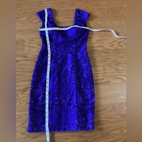 Sue Wong Purple Embroidered Sheath Dress-0 - Picture 10 of 12